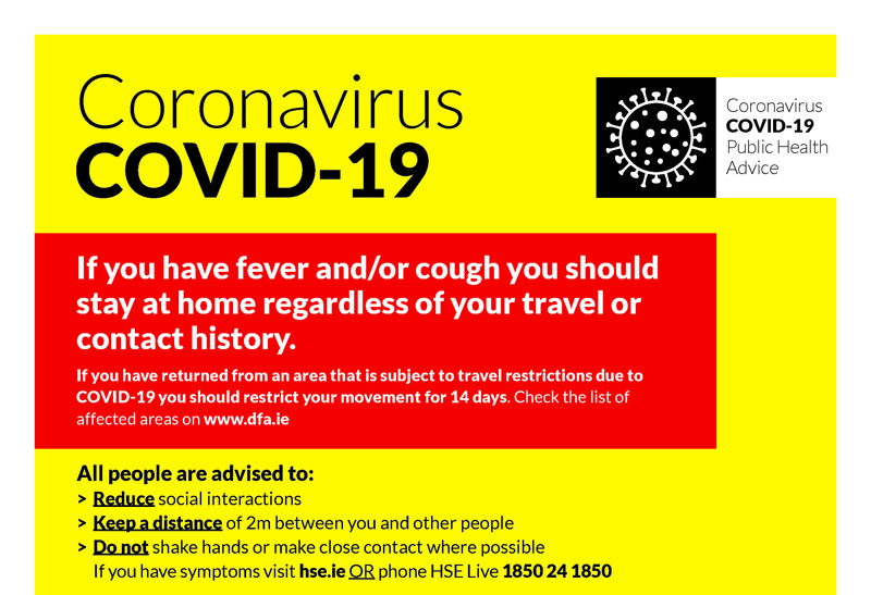Coronavirus Advice Poster